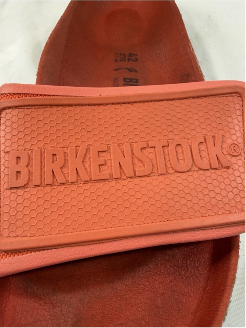 Birkenstock Tema One Strap Coral Women Sandals Sz 42 - Picture 15 of 15